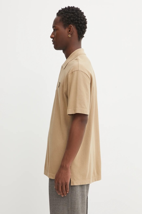 Maison Kitsuné cotton polo shirt Bold Fox Head Patch Comfort MM00210KJ7010 green SS25