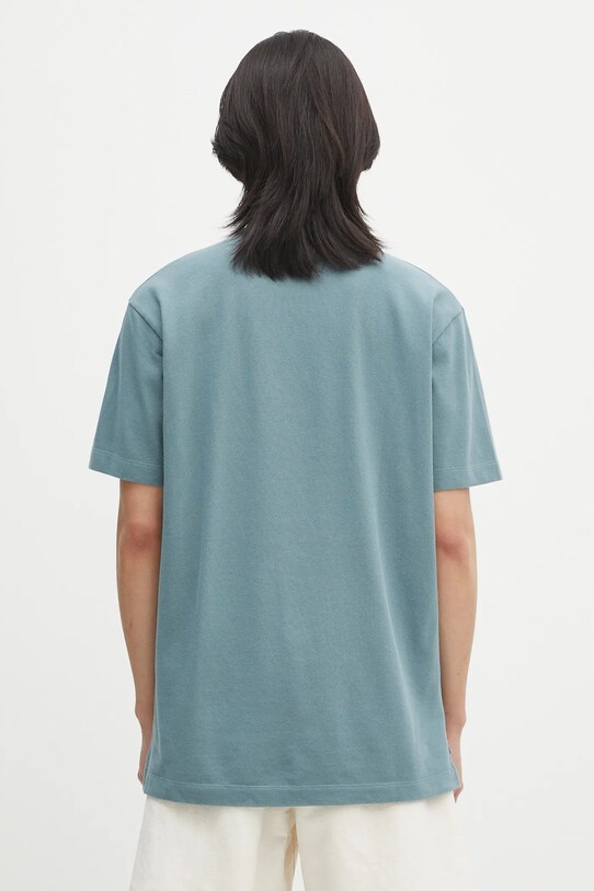 Одежда Хлопковое поло Maison Kitsuné Bold Fox Head Patch Comfort MM00210KJ7010 бирюзовый