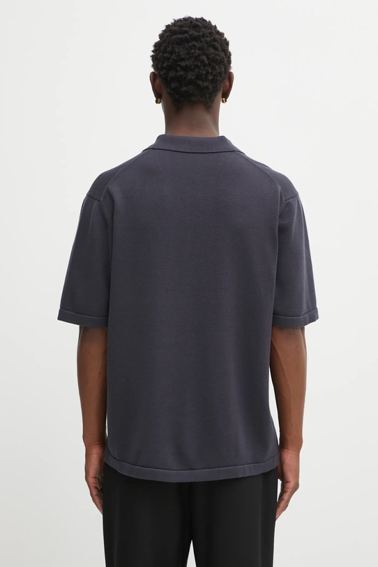 Odzież Maison Kitsuné polo bawełniane Bold Fox Head Embroidered OM00205KT1135 szary