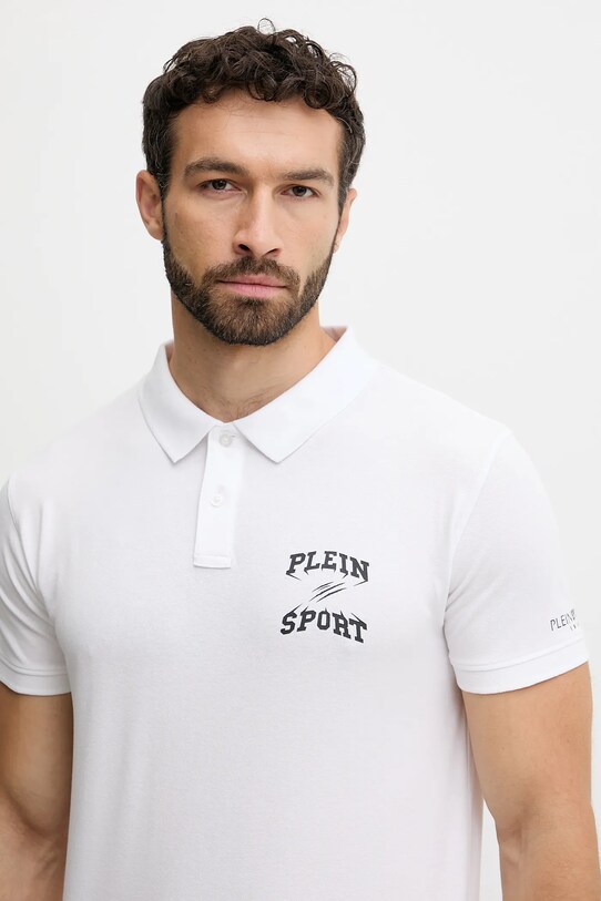 Îmbrăcăminte PLEIN SPORT tricou polo PS25MPL01 alb