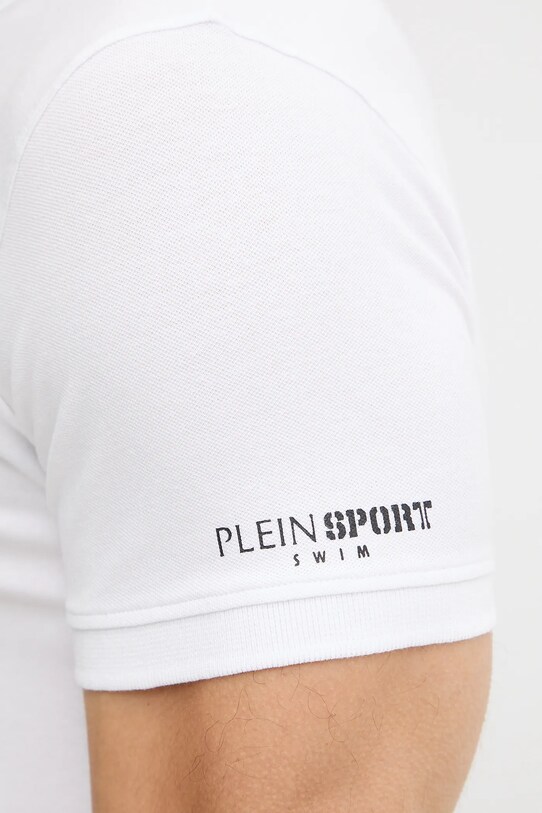 PLEIN SPORT tricou polo alb PS25MPL01