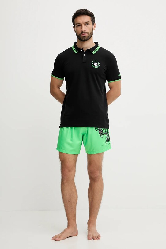 PLEIN SPORT polo PS25MPL02 czarny SS25