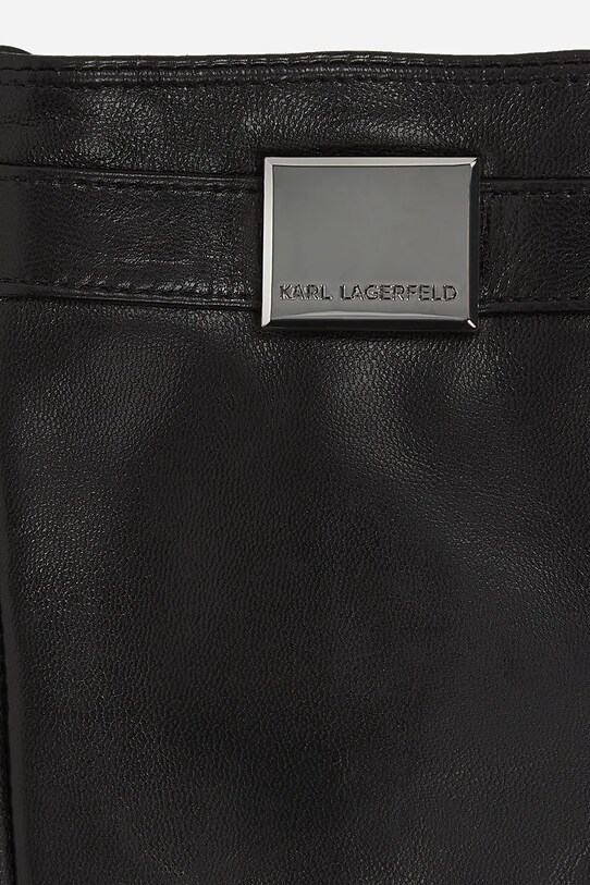 Akcesoria Karl Lagerfeld mitenki skórzane A2W33050 czarny