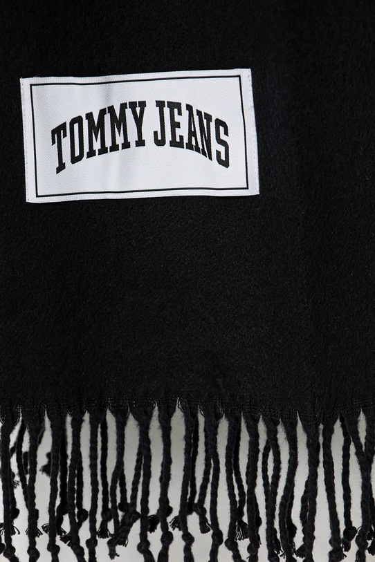 Κασκόλ Tommy Jeans AW0AW16997 μαύρο SS25