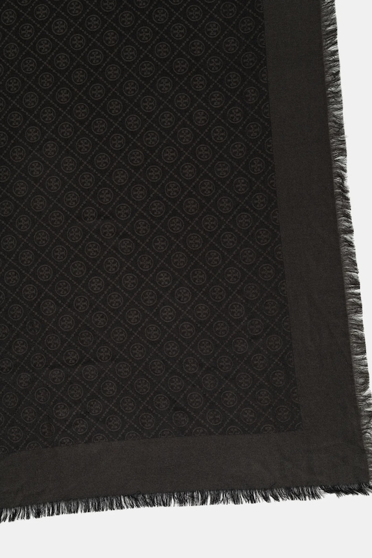 Hedvábný šátek Tory Burch T Monogram 160570.001 černá SS25