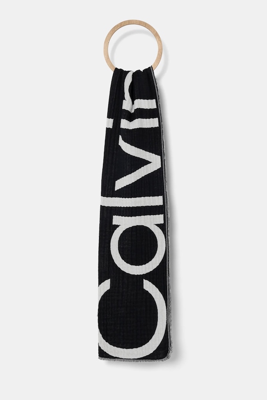 Calvin Klein esarfa din bumbac bumbac negru K60K612879