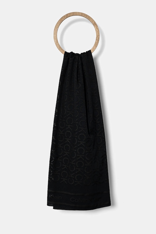 Šátek Calvin Klein látka černá K60K612971