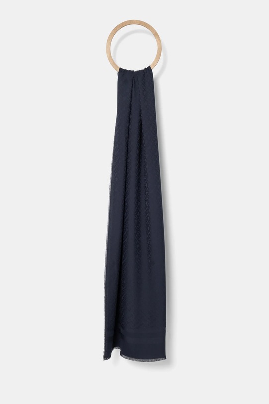 Μεγάλο κασκόλ Tommy Hilfiger ύφασμα σκούρο μπλε AW0AW16852