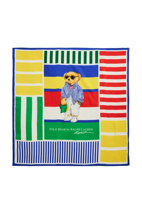 Šatka s prímesou hodvábu Polo Ralph Lauren pletenina viacfarebná 455970325