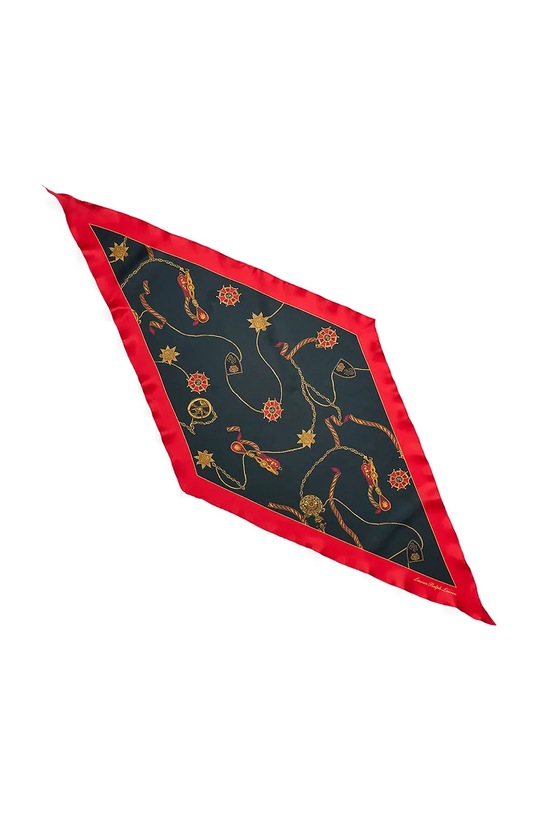 Hedvábný šátek Lauren Ralph Lauren 454961485 námořnická modř SS25