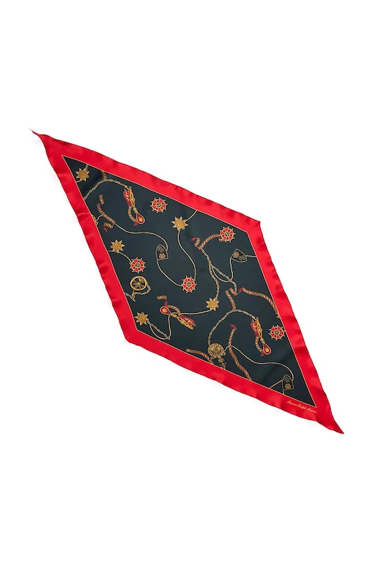 Lauren Ralph Lauren chusta jedwabna 454961485 granatowy SS25