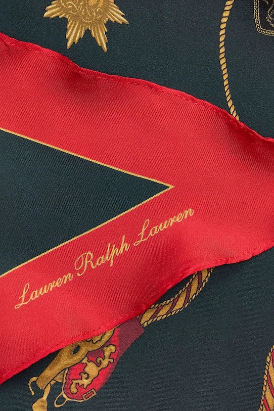 Akcesoria Lauren Ralph Lauren chusta jedwabna 454961485 granatowy