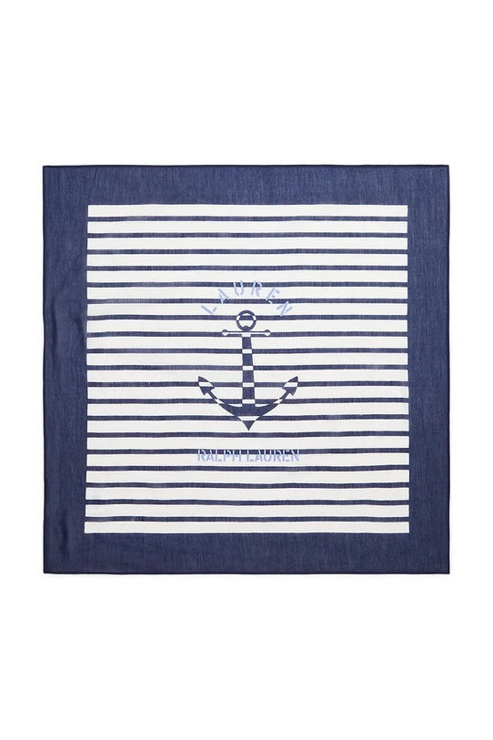 Lauren Ralph Lauren eșarfă de mătase 454966223 bleumarin SS25
