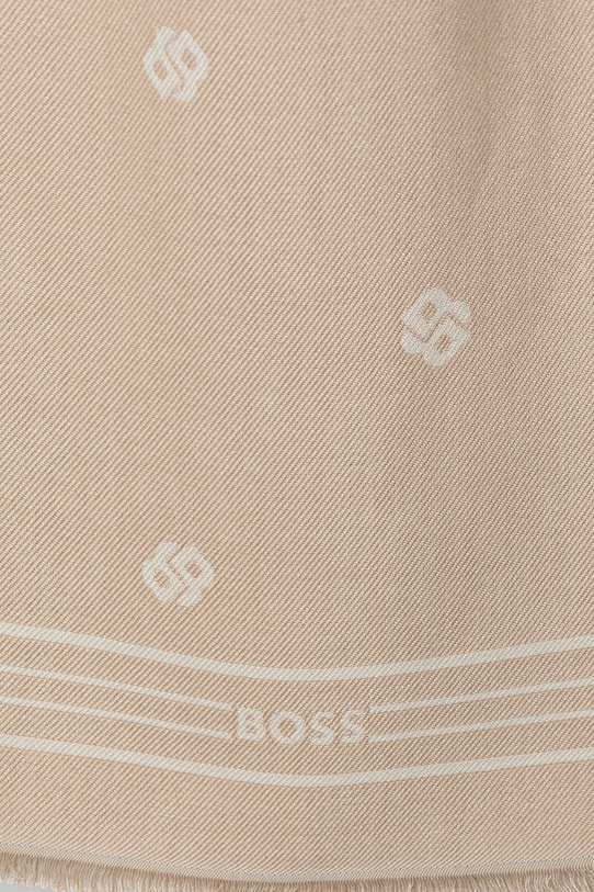 Μεγάλο κασκόλ BOSS 50535789 μπεζ AW25