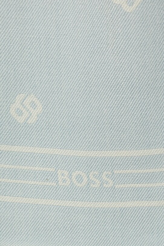 Шарф BOSS 50535789 голубой SS25