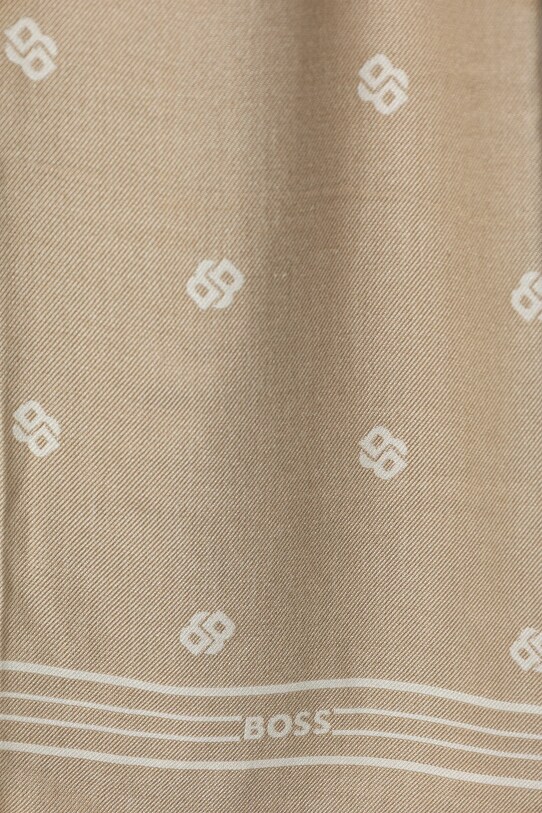 Шарф BOSS 50535789 бежевый SS25