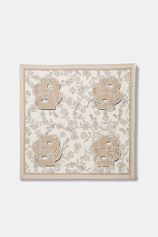 BOSS chusta damska jedwabna Lainy beżowy 50536118