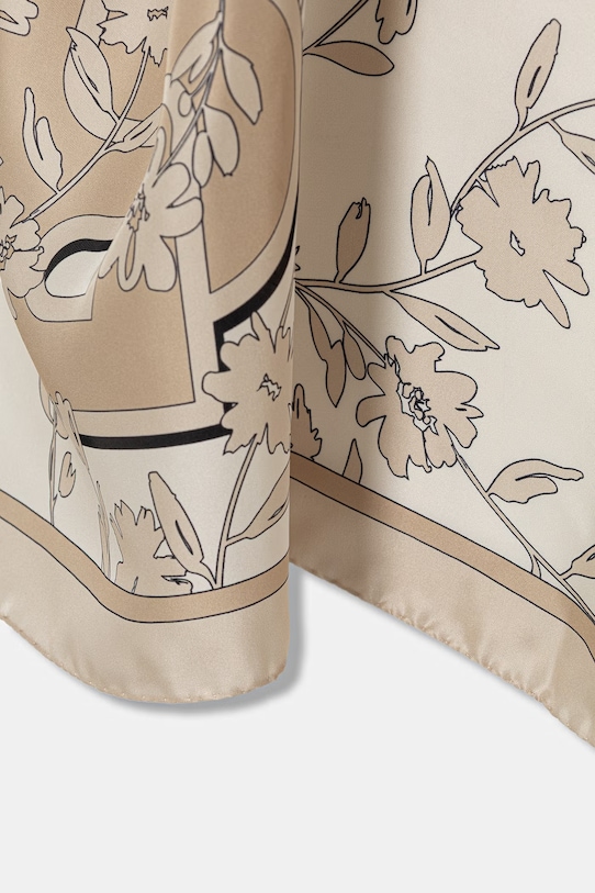 BOSS chusta damska jedwabna Lainy 50536118 beżowy SS26