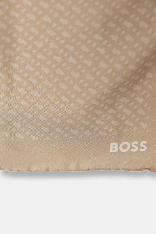 Hedvábný šátek BOSS Lainy 50536118 béžová AW25