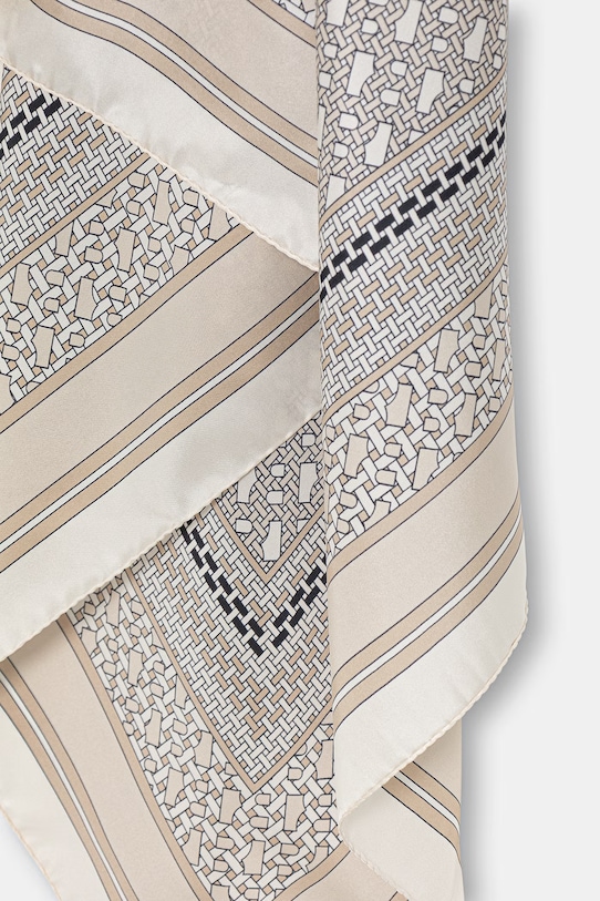 Doplnky BOSS hustka dámska hodvábna Lainy 50536118 béžová