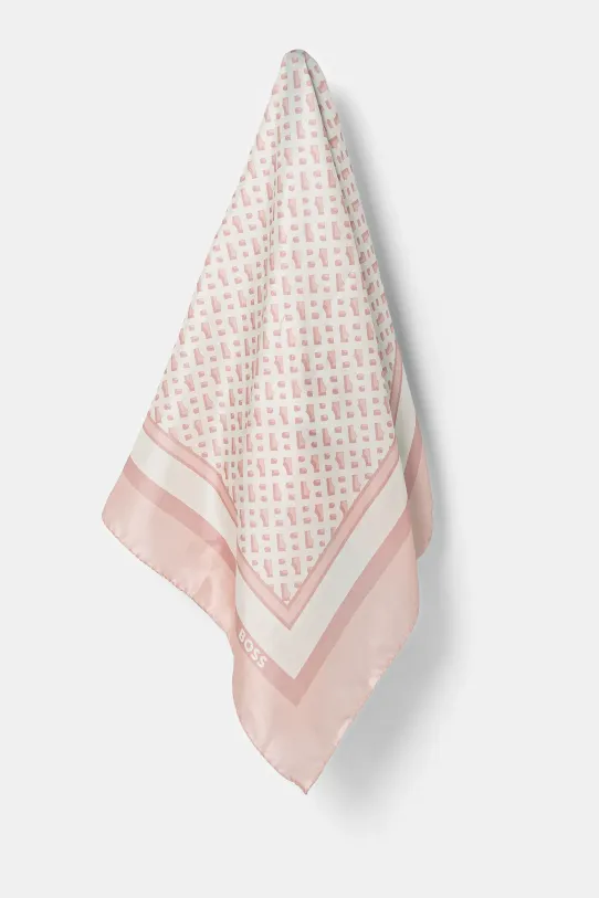 BOSS apaszka jedwabna Lainy tkanina różowy 50536118