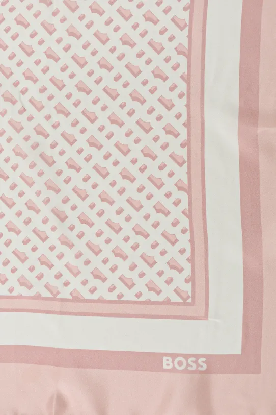 BOSS apaszka jedwabna Lainy 50536118 różowy AW25