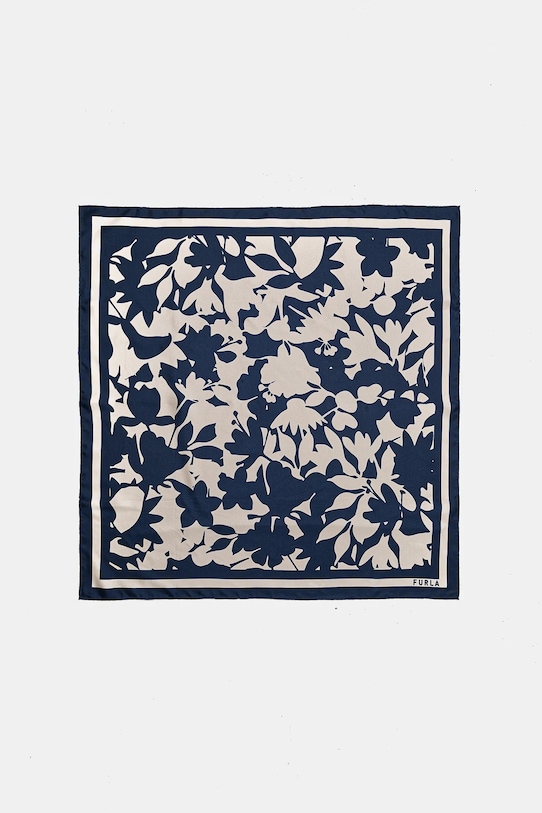 Dodaci Svileni rubac Furla WT00021.BX3592.3659S mornarsko plava