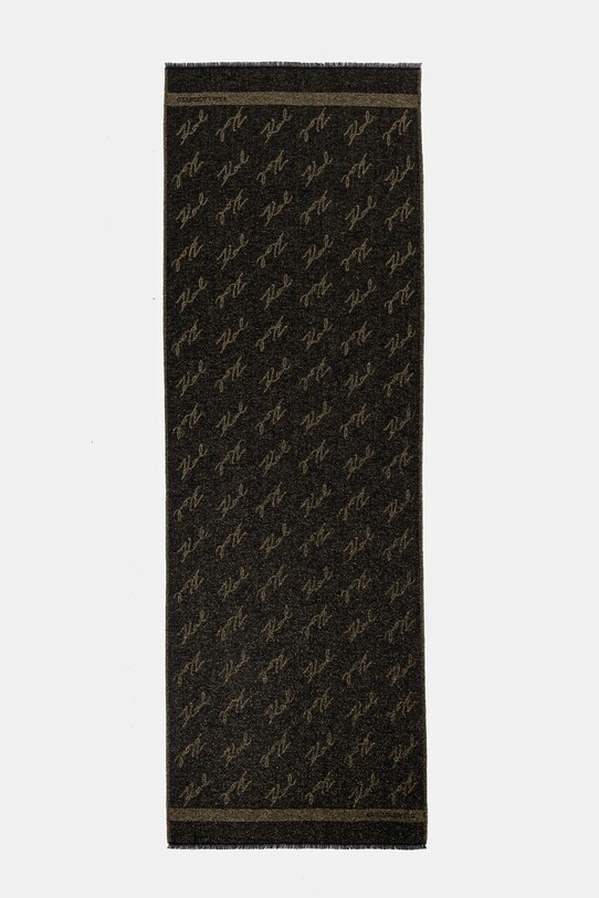 Karl Lagerfeld szalik z domieszką wełny A1W33081 czarny SS25