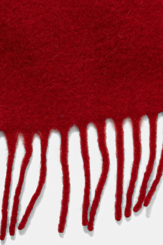 Samsoe Samsoe szalik wełniany SAHILMA F24400061 czerwony SS25