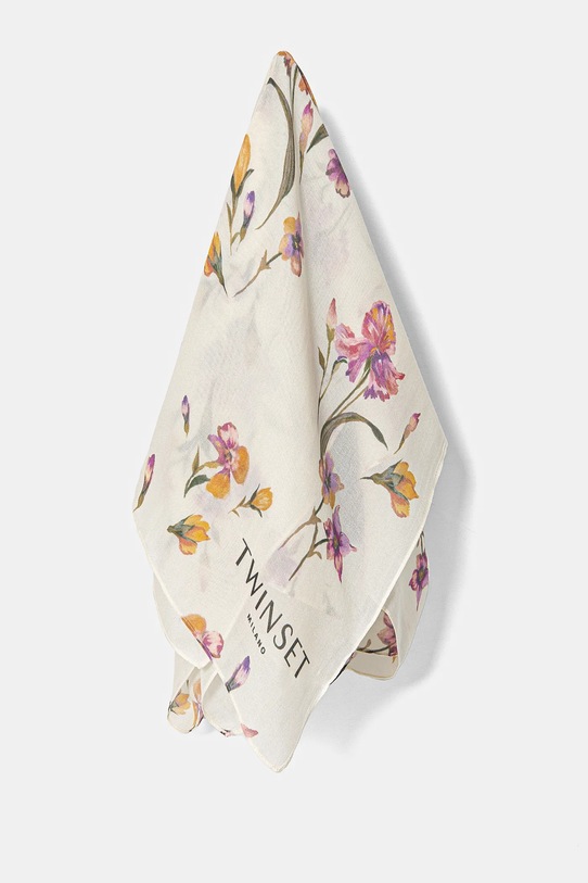 Шаль з домішкою вовни Twinset з додаванням вовни бежевий 251TA4340