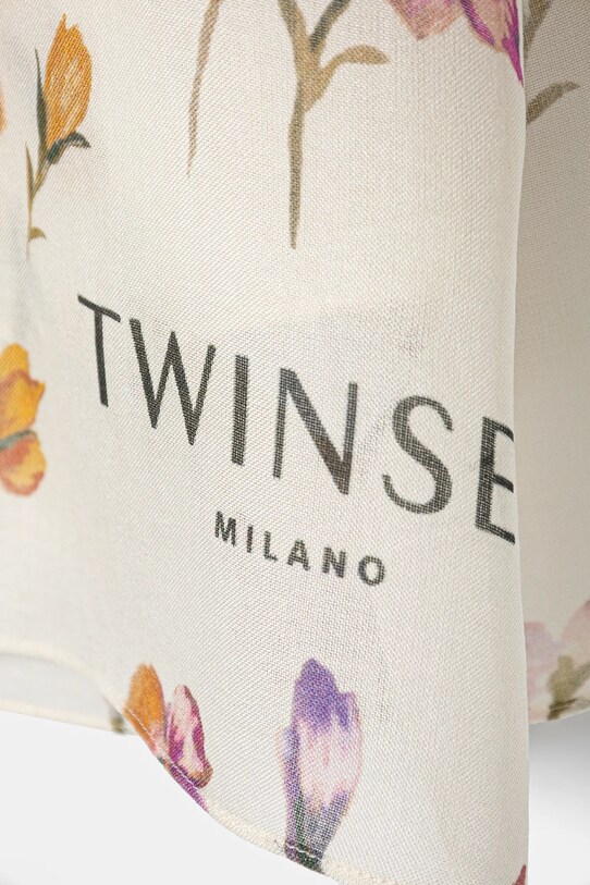 Akcesoria Twinset szal z domieszką wełny 251TA4340 beżowy