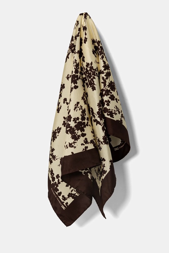 Шовкова хустка Elisabetta Franchi шовк жовтий FO01F51E2