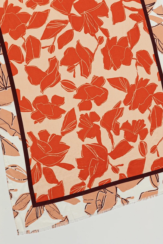 Μεγάλο κασκόλ Marc O'Polo 503802502157 πορτοκαλί SS25