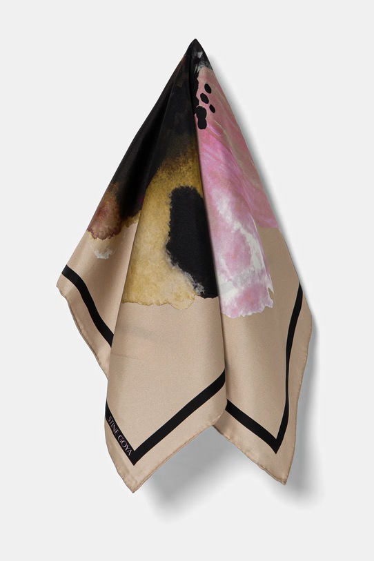 Hedvábný šátek Stine Goya látka béžová SG.PS25.A010.2287