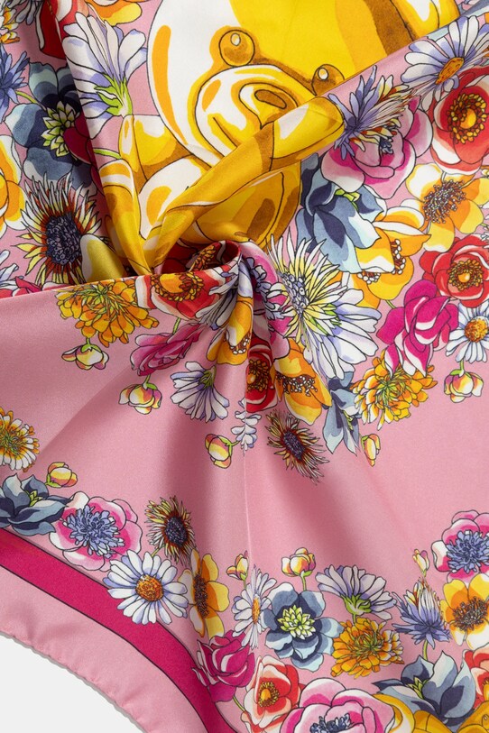Doplňky Hedvábný šátek Moschino M3227.3548 růžová