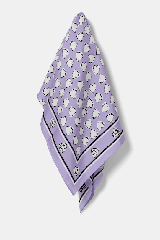 Μεταξωτό φουλάρι Moschino ύφασμα μωβ M3211.3549