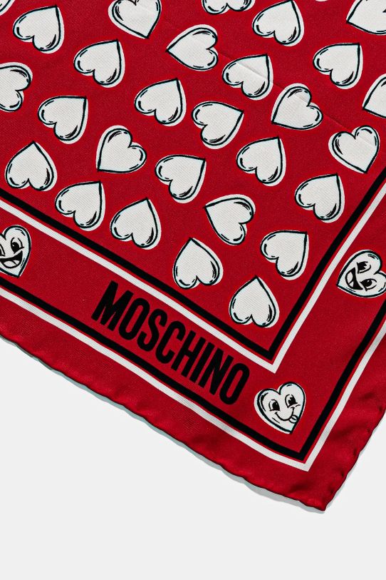 Moschino chusta jedwabna M3211.3549 czerwony SS25