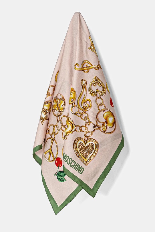 Hedvábný šátek Moschino látka růžová M3217.3549