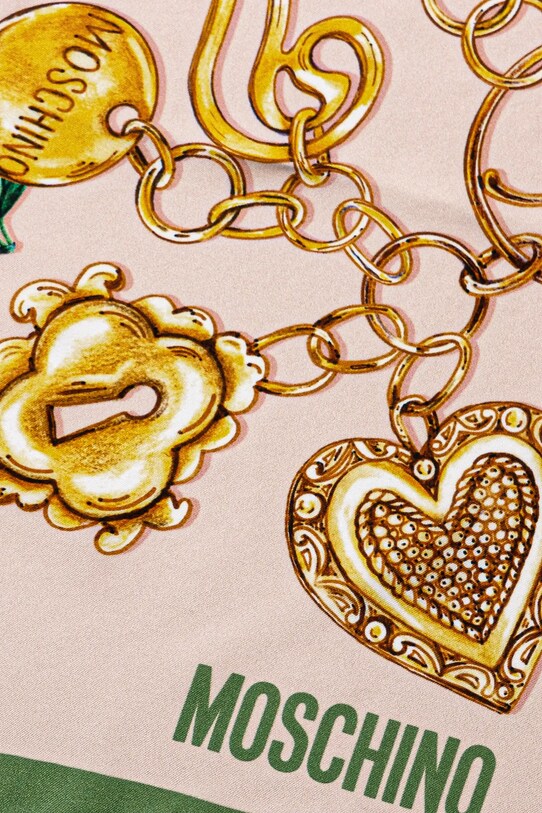 Hedvábný šátek Moschino M3217.3549 růžová SS25