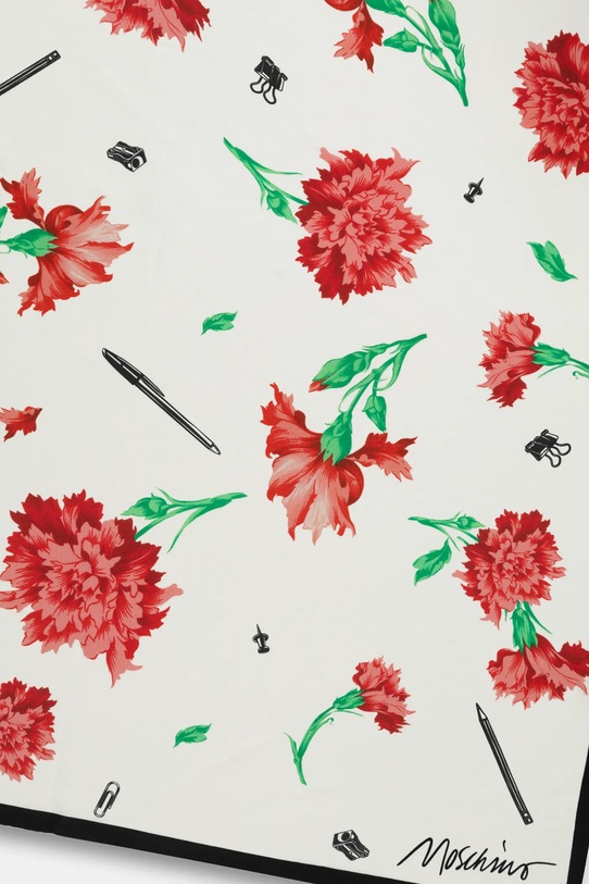 Hedvábný šátek Moschino M3218.3549 béžová SS25