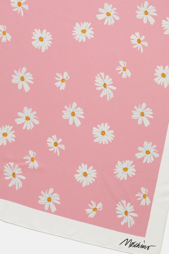 Svileni rubac Moschino 90 x 90 cm M3228.3549 roza SS25