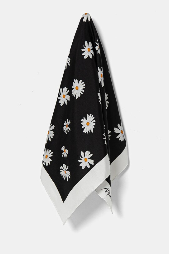 Moschino esarfa de matase 90 x 90 cm matase negru M3228.3549