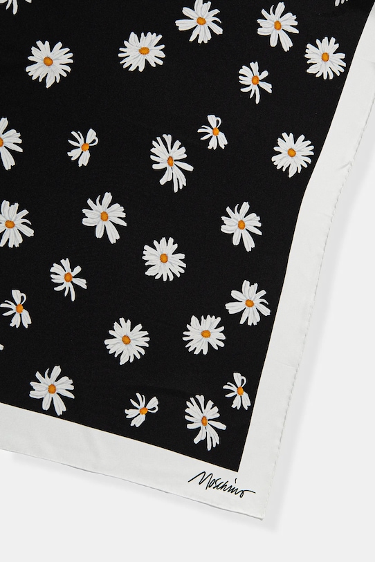 Doplňky Hedvábný šátek Moschino 90 x 90 cm M3228.3549 černá