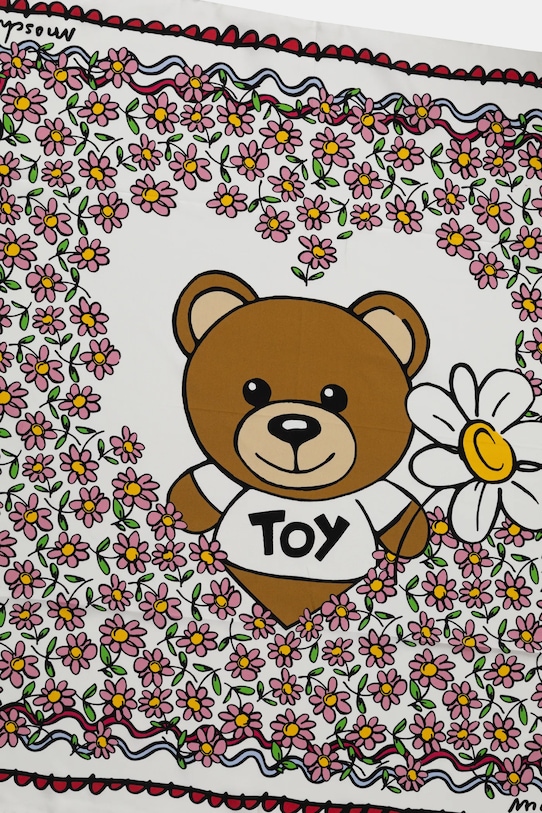 Шелковый платок Moschino 90 x 90 cm M3229.3549 белый SS25