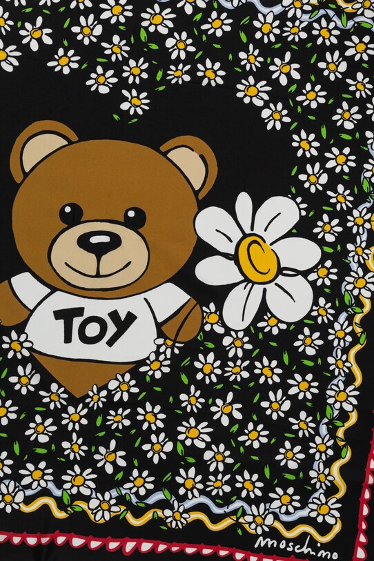 Moschino esarfa de matase 90 x 90 cm M3229.3549 negru SS25