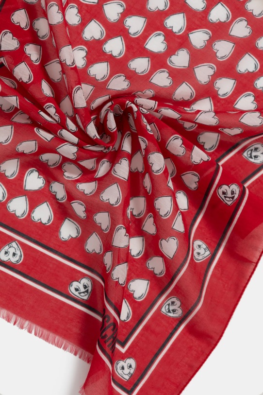 Accesorii Moschino eșarfă din amestec de mătase 45 x 150 cm M3246.3322 rosu