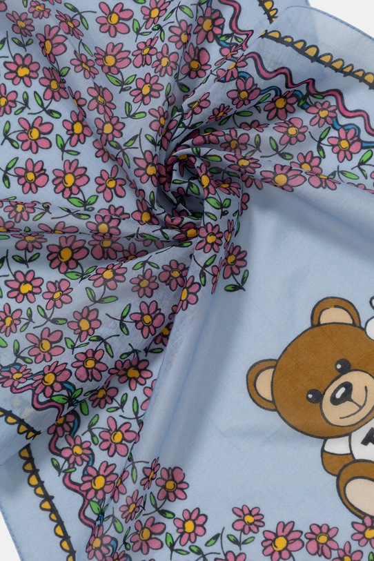 Doplňky Šála ze směsi hedvábí Moschino 45 x 150 cm M3251.3322 modrá