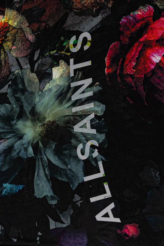 AllSaints szal AS101662 czarny SS25