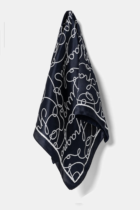 Hodvábna šatka Luisa Spagnoli hodváb tmavomodrá 541827