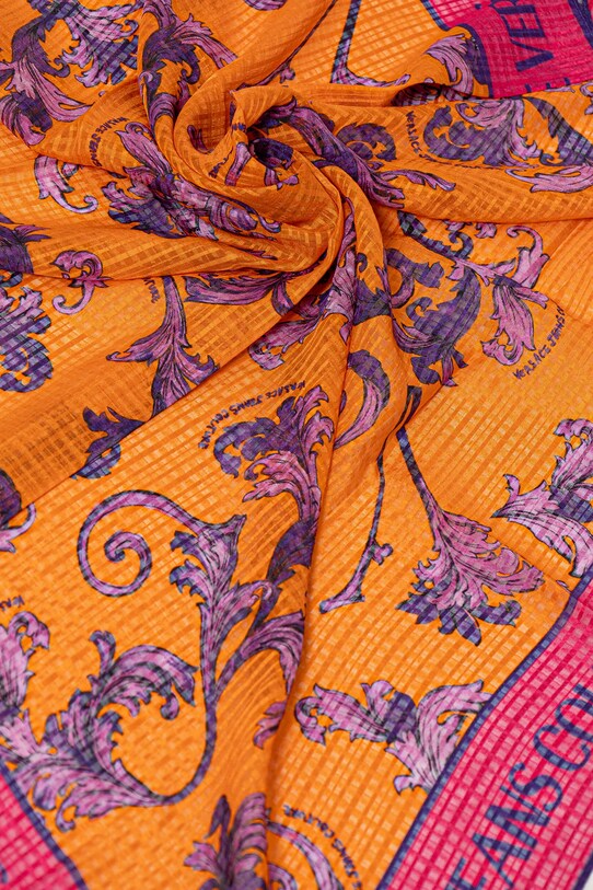 Doplnky Hodvábna šatka Versace Jeans Couture 78HA7H02.ZG353 oranžová
